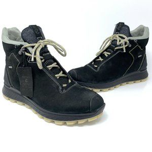 ECCO Exostrike High Rise Black Nubuck Hiking Boots